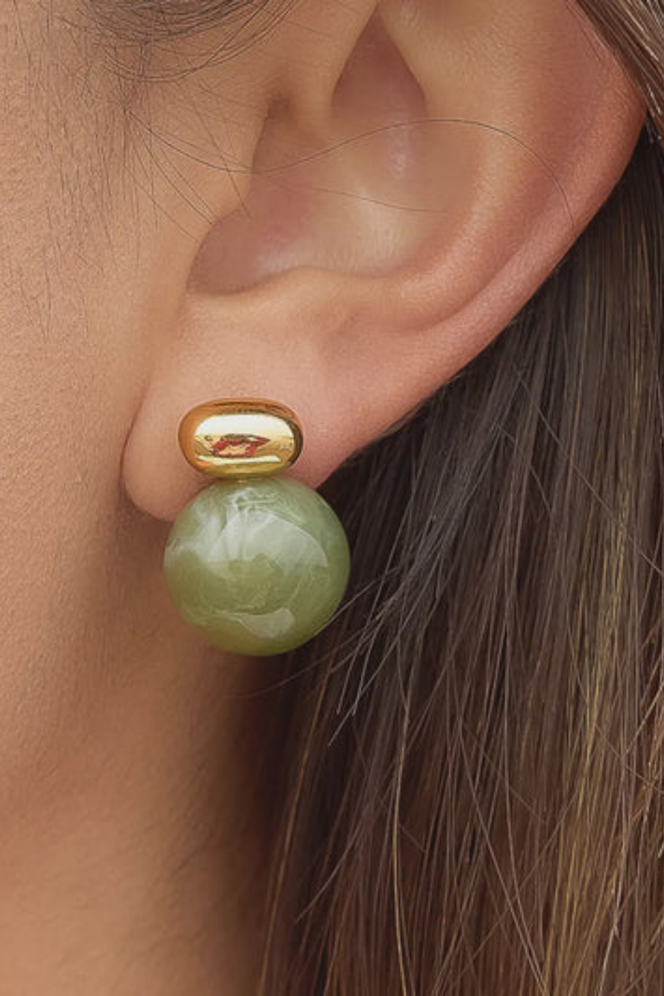 Velisse Marble Ball Earrings