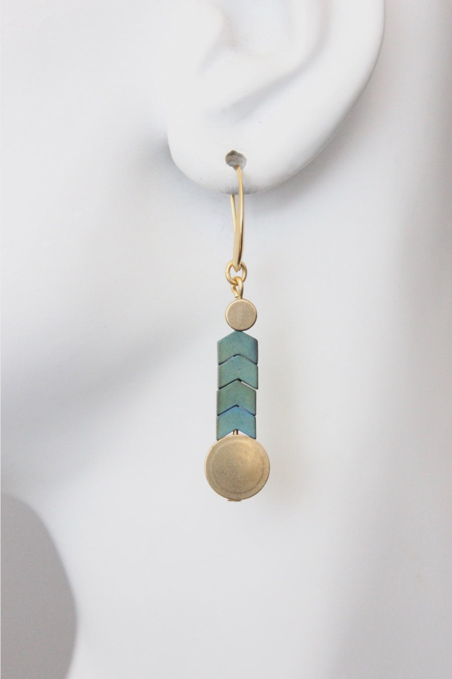 Mixed Metal Dangle Earrings