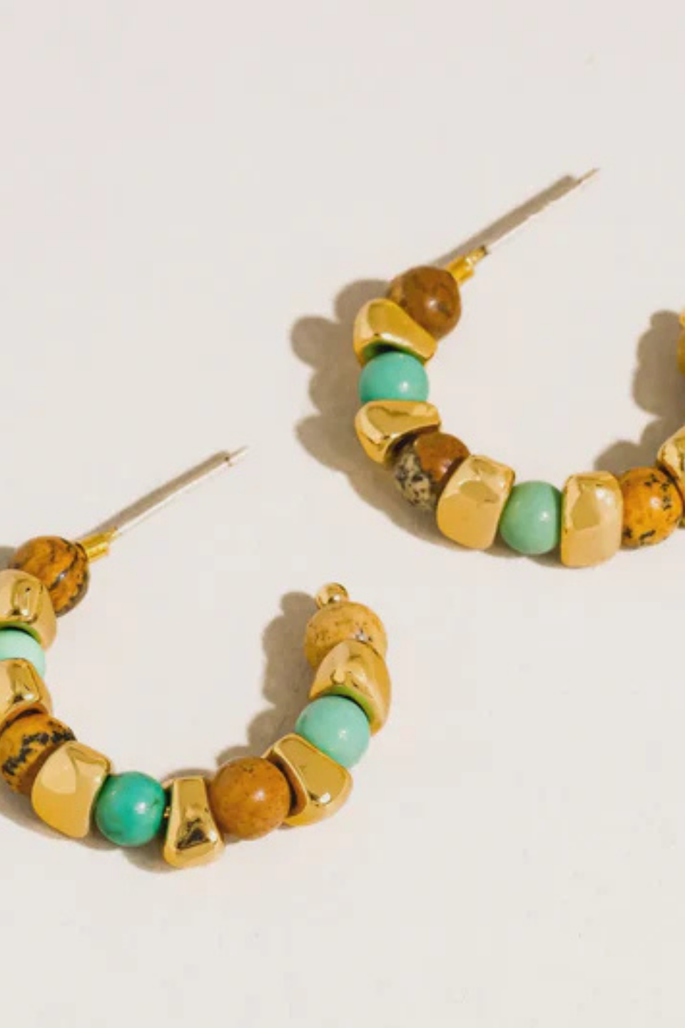 Noisette Boho Beaded Hoops