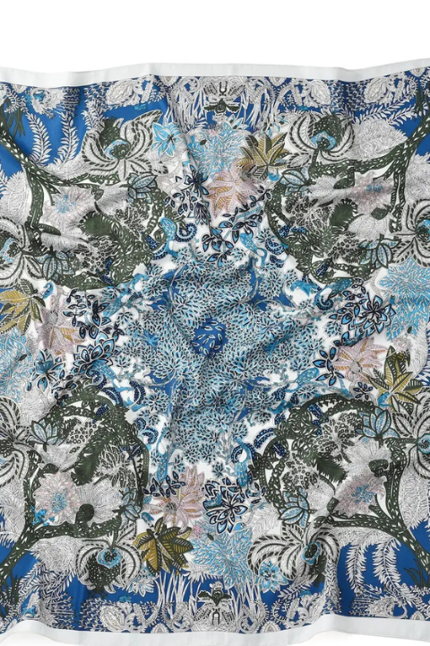 Botanical Floral Square Scarf