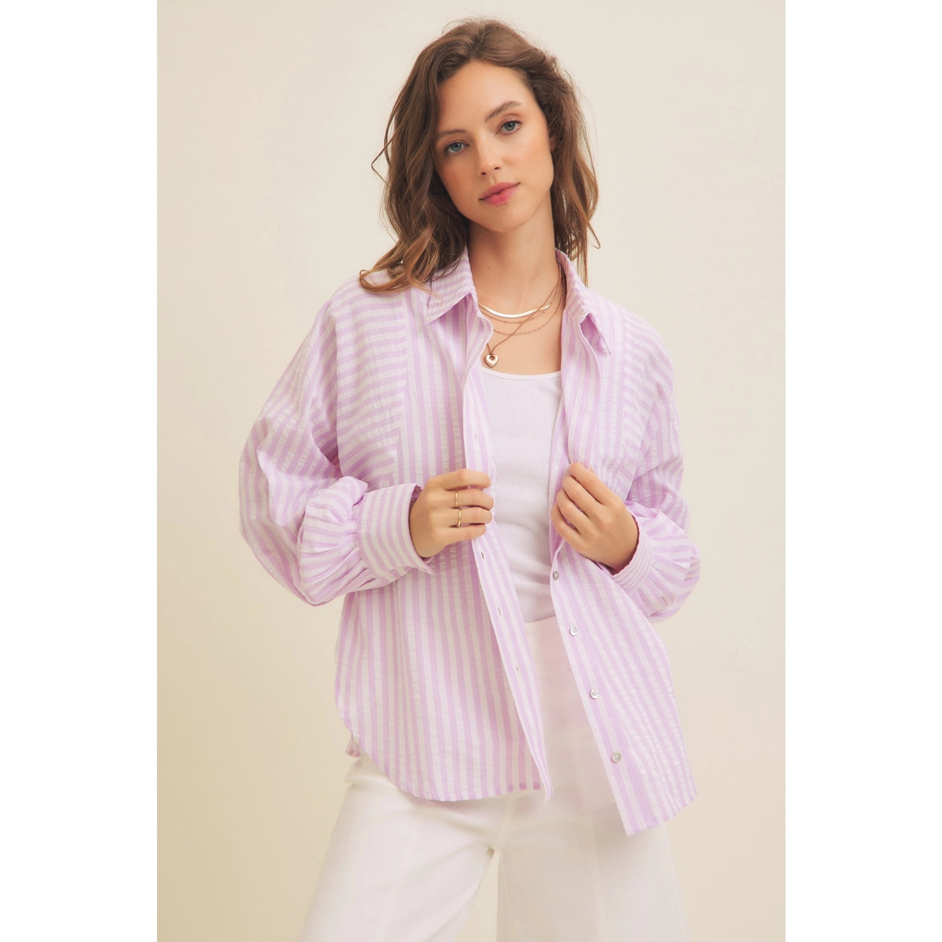 Voluminous Sleeved Button-Down