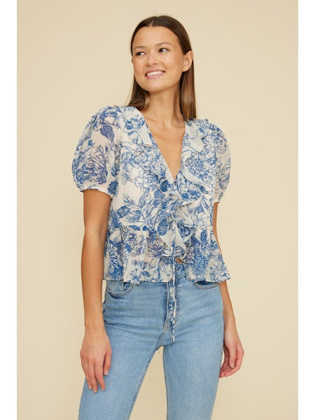 Bee Ruffle Top