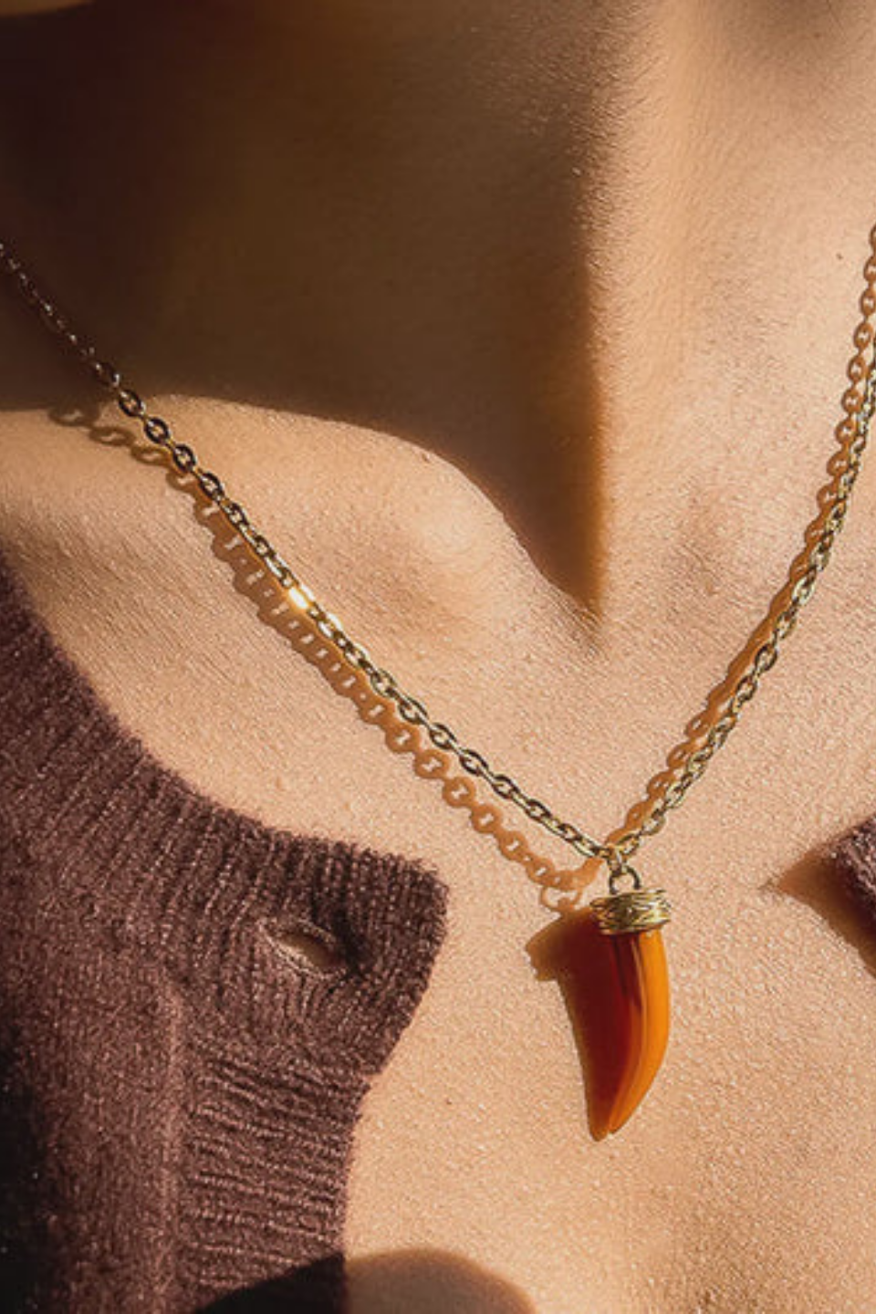 Nyssa Horn Pendant Necklace