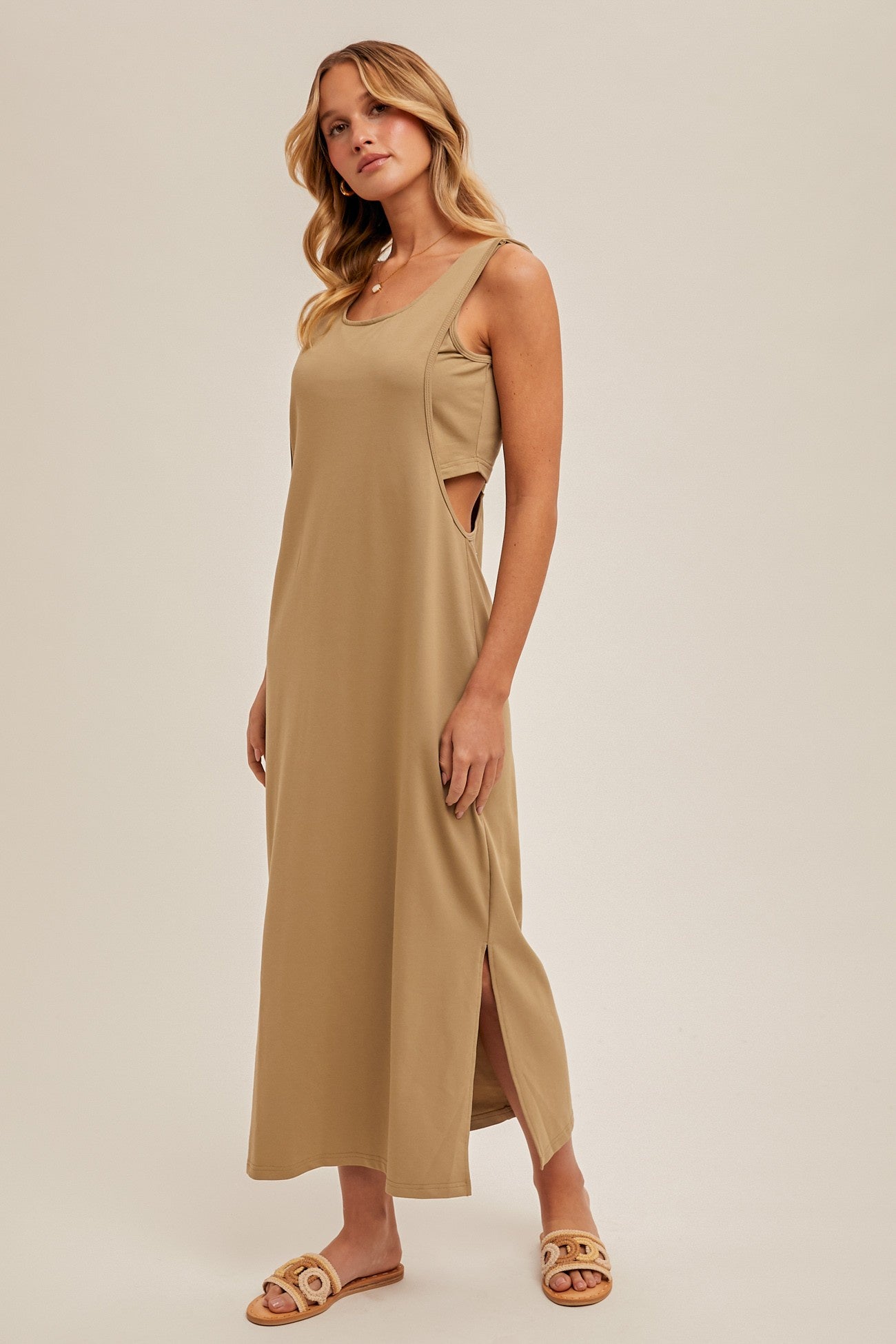 Twist Strap Twofer Dress