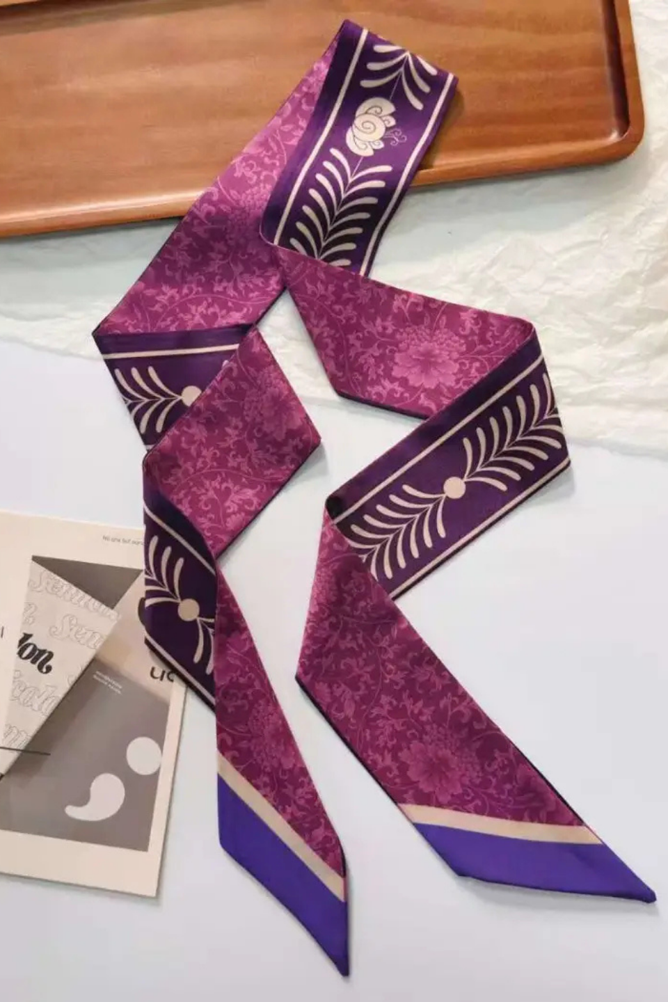 Art Deco Skinny Scarf