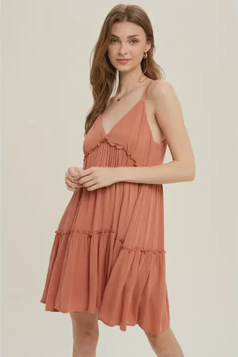Ruffle Babydoll Mini Dress