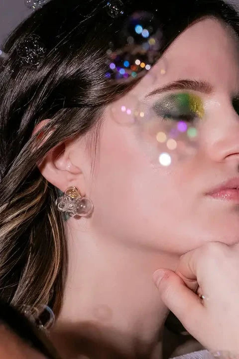 Micro Glass Bubble Earring
