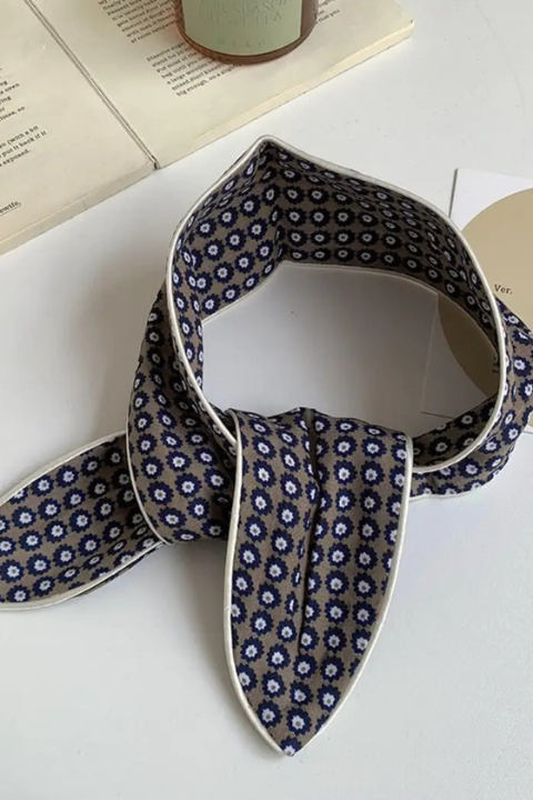 Vintage Print Skinny Scarf