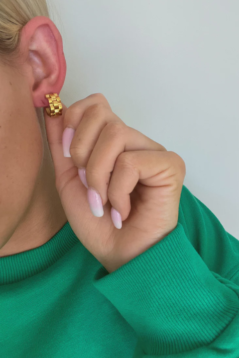 Small Gold Rolly Hoops