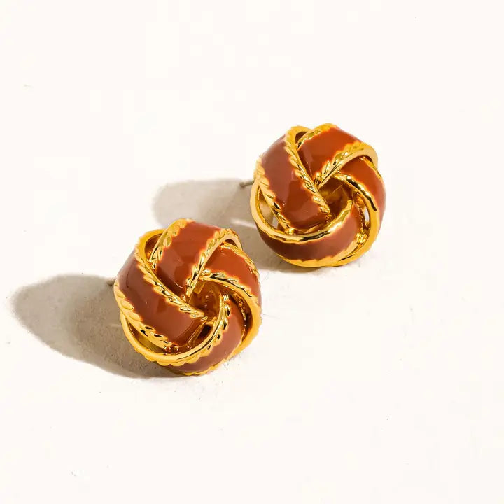 Astor Basketweave Studs