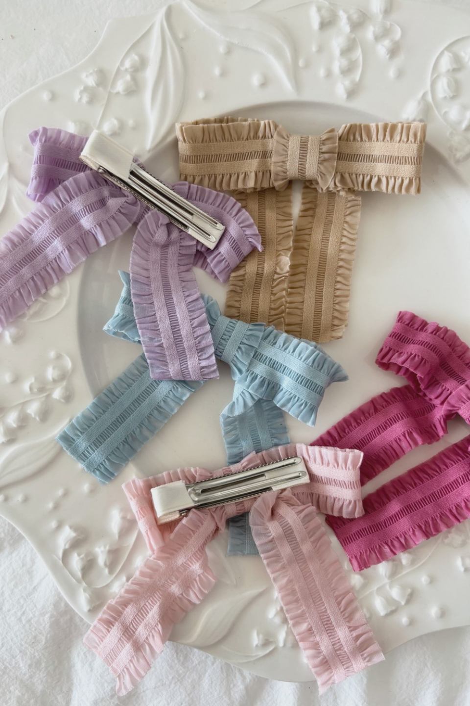 Ruffle Bow Clip