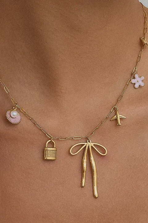 Tyla Bow Charm Necklace
