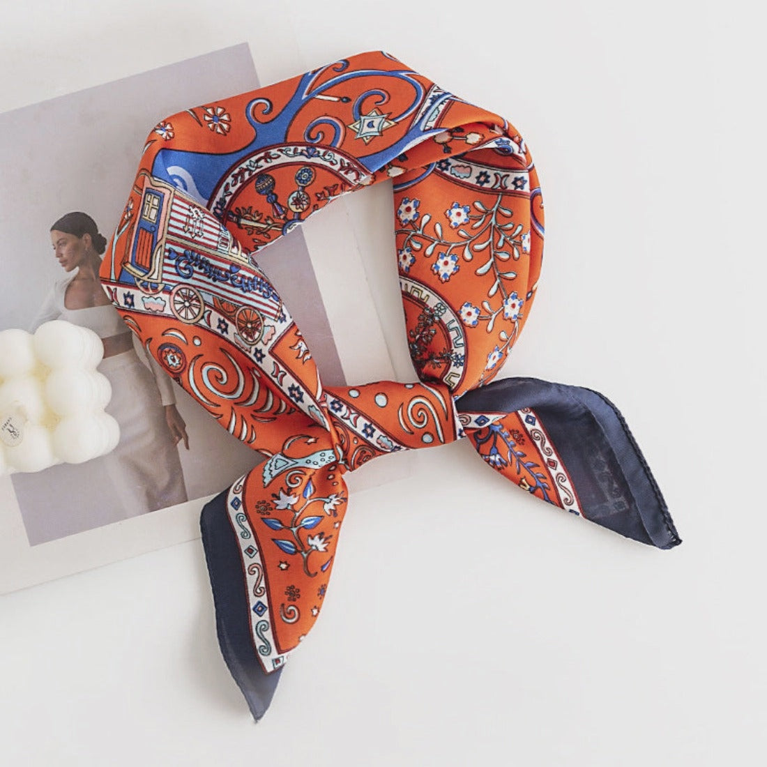 Vintage Paisley Square Scarf