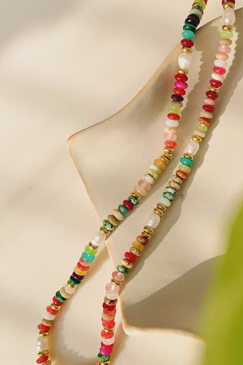Sunny Boho Beaded Necklace
