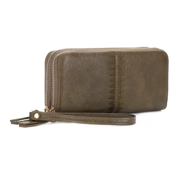 Sherrie Double Zipper Wallet