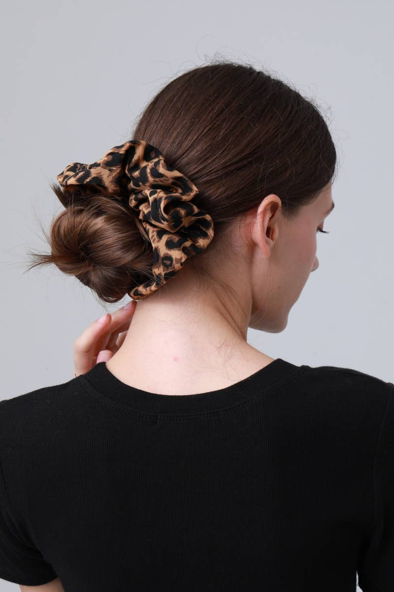 Leopard Jumbo Scrunchies