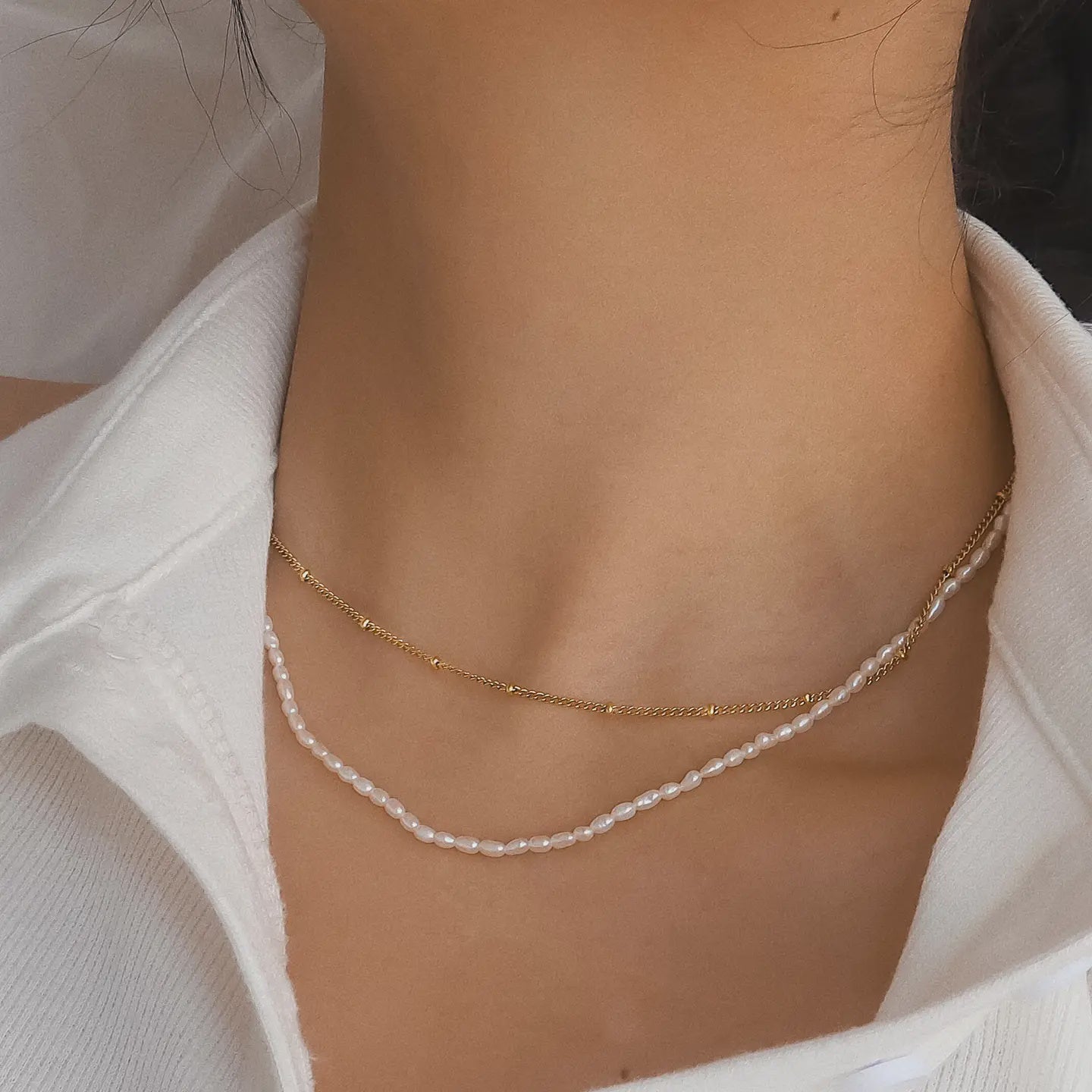 Camryn Layered Pearl Necklace