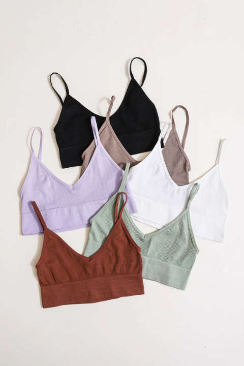 Ribbed Low-Back Bralette