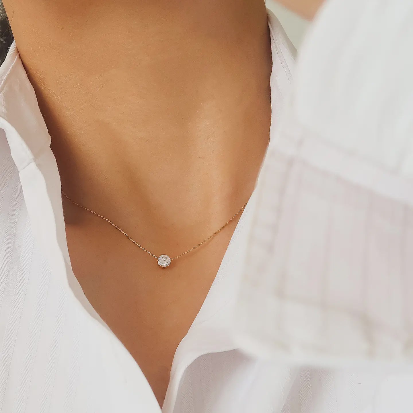 Ciara Petite Round Cz Necklace