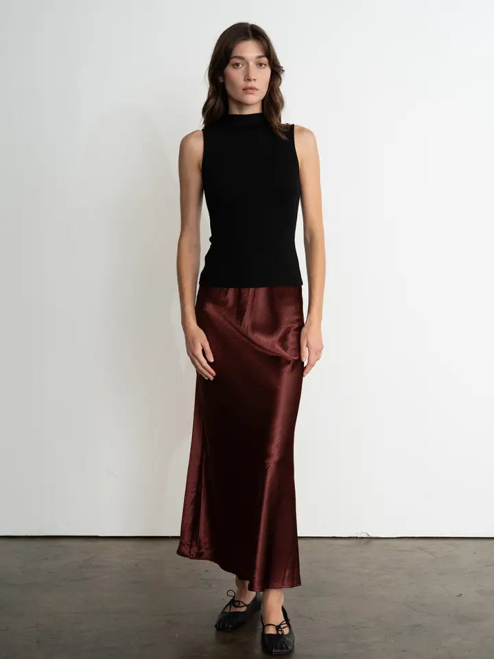 Satin Semi-Mermaid Skirt