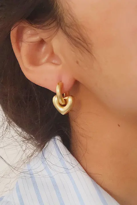 Dabria Heart Hoop Earring