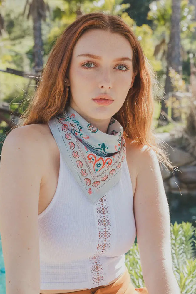 Colorful Paisley Headscarf