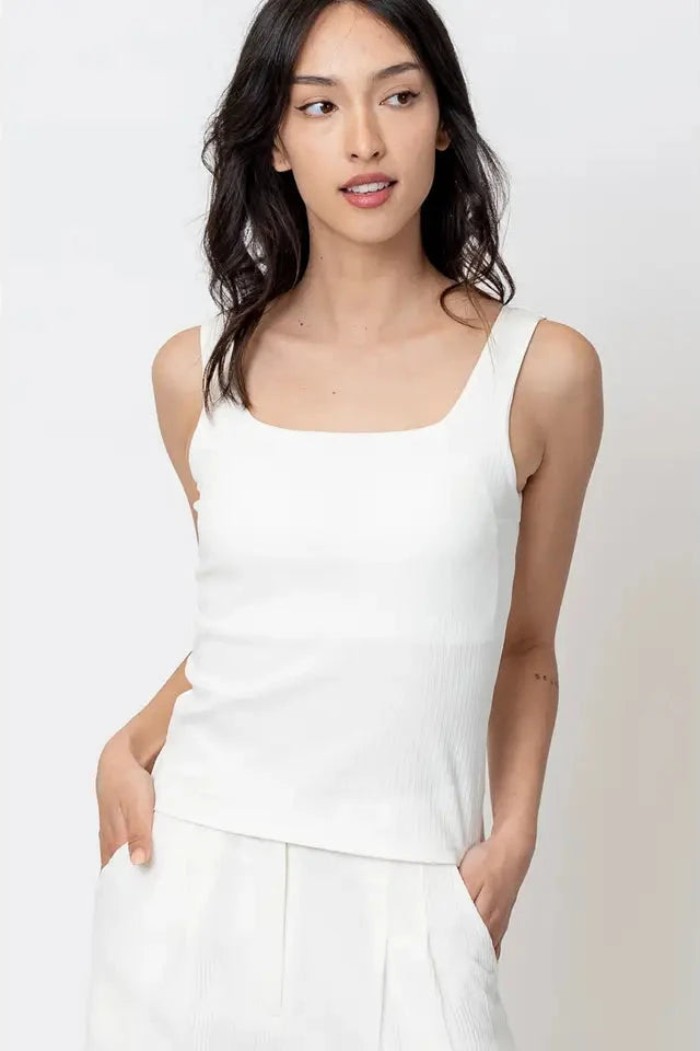 Square Neck Padded Tank Top