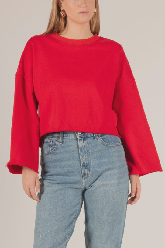 French Terry Cropped Sweatshirt