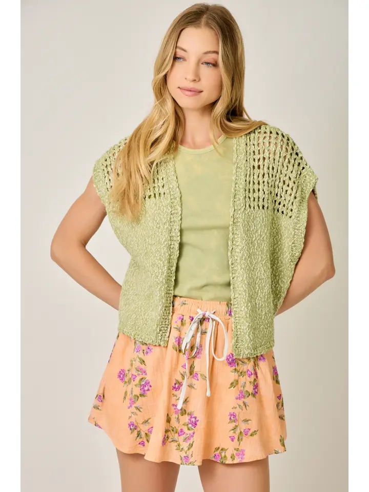 Open Front Knit Cardigan