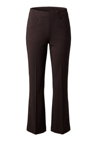 Dark brown pants on a white background