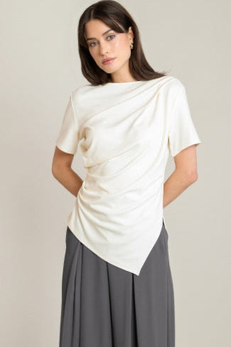 Draped Asymmetric T-Shirt