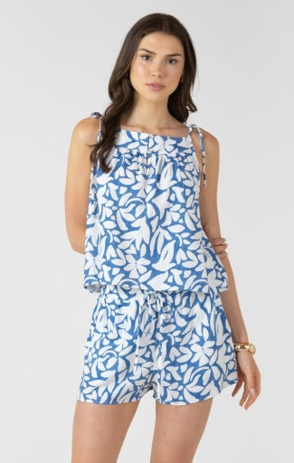 Tie-Shoulder Floral Tank