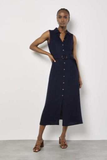 Sleeveless Linen Maxi Dress