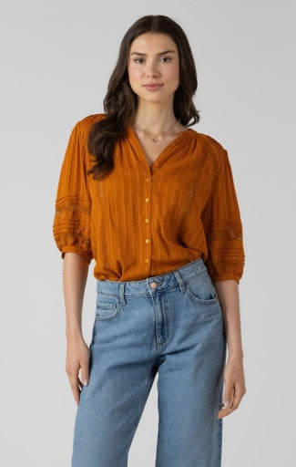 Pintuck Cotton Blouse