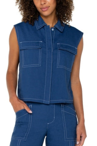 Sleeveless Cargo Shirt