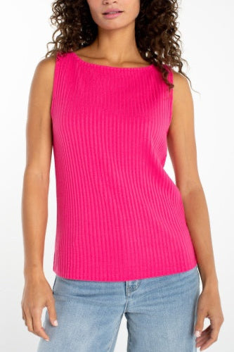Sleeveless Boatneck Top
