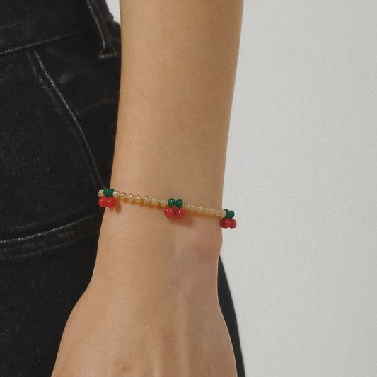 Quentin Beaded Cherry Bracelet
