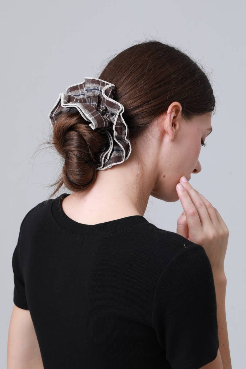 Plaid Jumbo Scrunchies