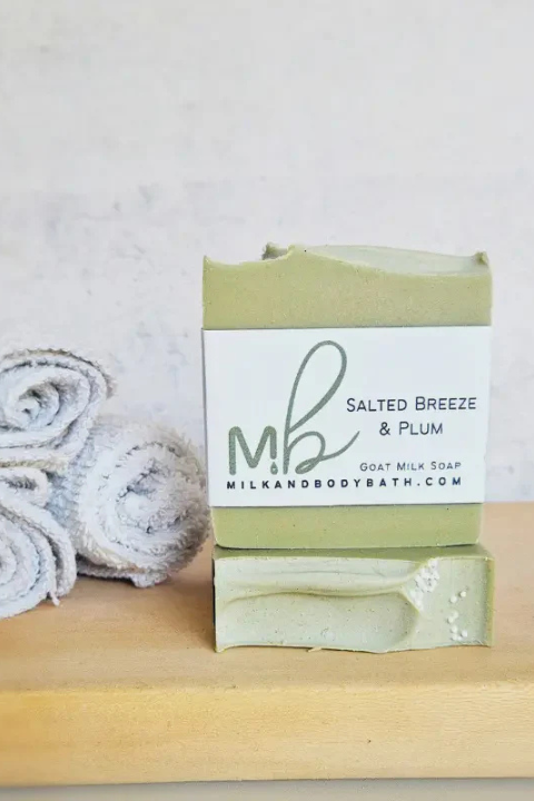 Salted Breeze + Plum Goat Milk Soap | Exfoliating Spa