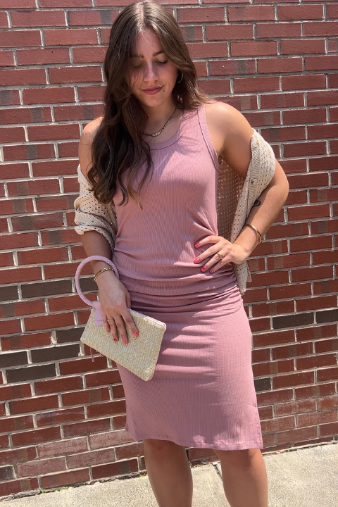 Ruched Knit Dress