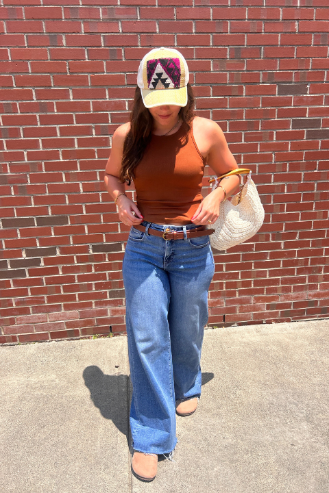 Ribbed Cotton Bra Tank
