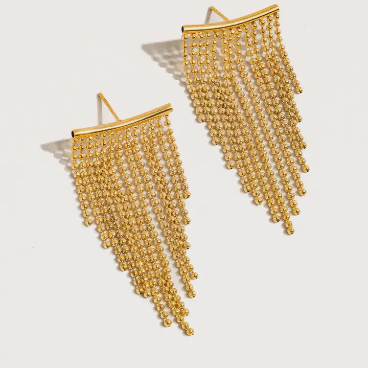 Bryce 18K Gold Non-Tarnish Tassel Earring