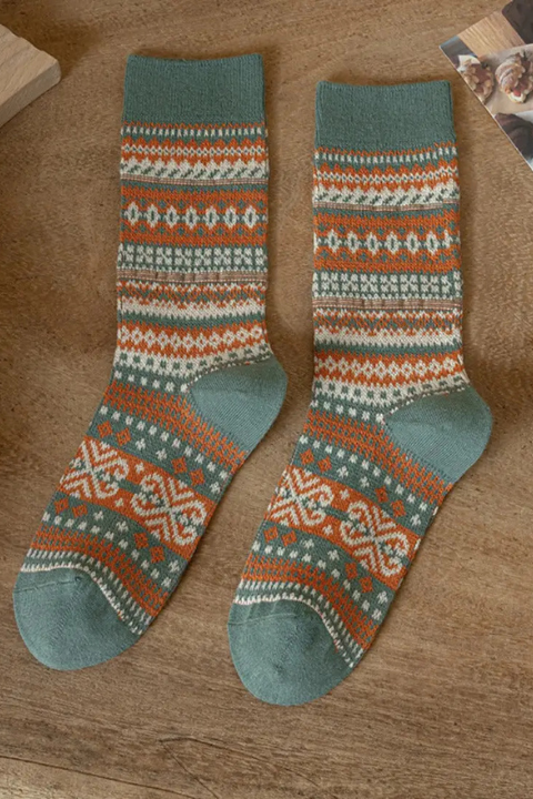 Fair Aisle Printed Socks