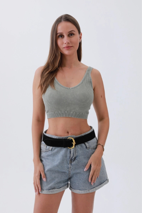 Modern Faux Suede Belt
