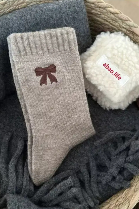 Ribbon Detail Crew Socks