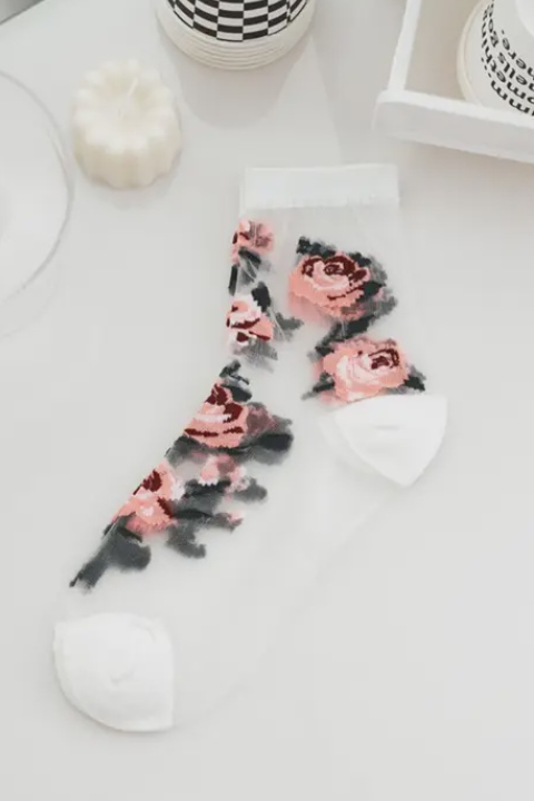 Sheer Rose Socks