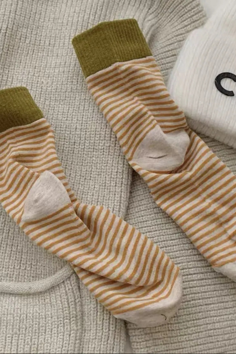 Striped Mid-Calf Socks