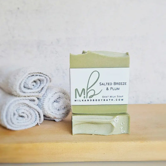Salted Breeze + Plum Goat Milk Soap | Exfoliating Spa