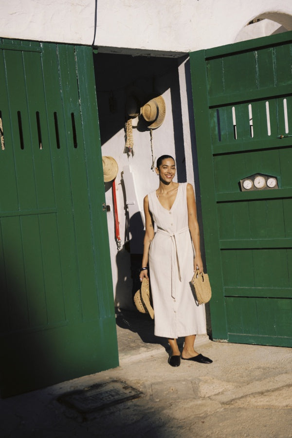 Falakka Button Front Tank dress