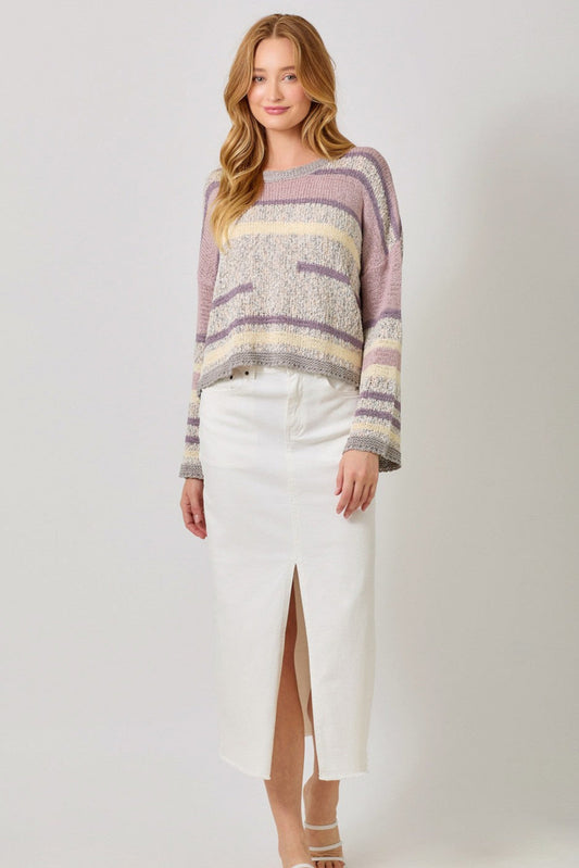 Multi-Color Striped Pullover